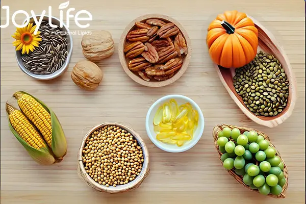 Omega 3 6 9, polvo omega-6, polvo de aceite de girasol, aceite de ácido araquidónico, aceite de ácido linéico conjugado, aceite de onagra, aceite de borrachera, aceite de semilla de calabaza, aceite de maíz en polvo
